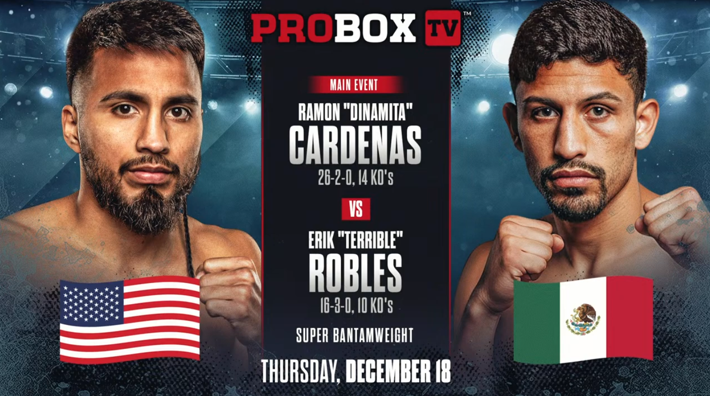 ผลการชกจาก PROBOX TV(USA) เช้าวันศุกร์ที่ 19 ธันวาคม ค.ศ.2025